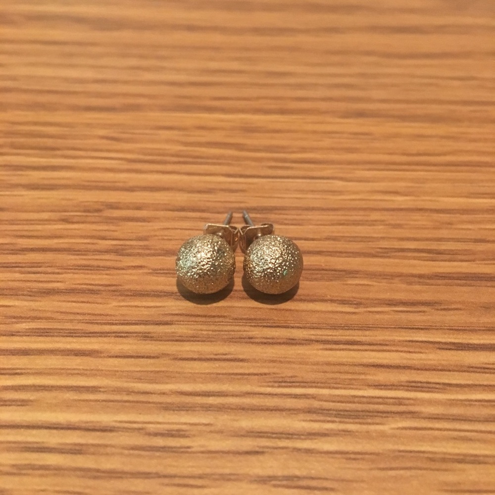 Sparkly Gold Ball Earrings